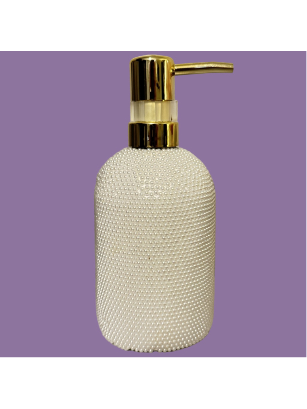 BODY PRESCRIPTIONS Honey Almond Hand Soap faux mini pearls gold bottle 13.5 oz.